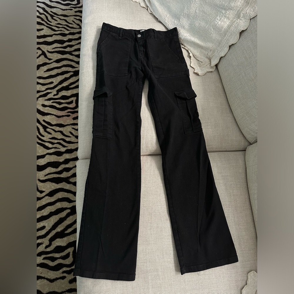 BRANDY MELVILLE Black Cargo Baggy Jeans